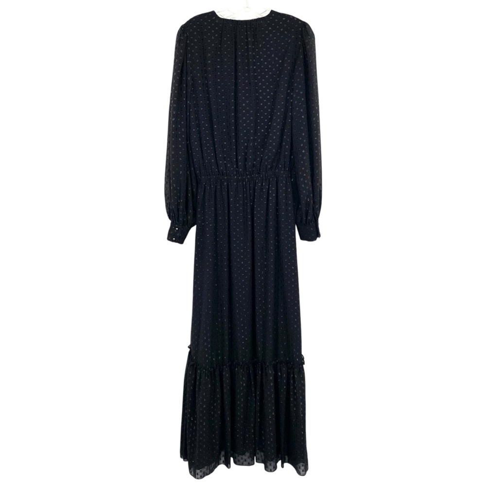 Ramy Brook Rora Clip Dot Metallic Black Maxi Dress - Picture 12 of 16